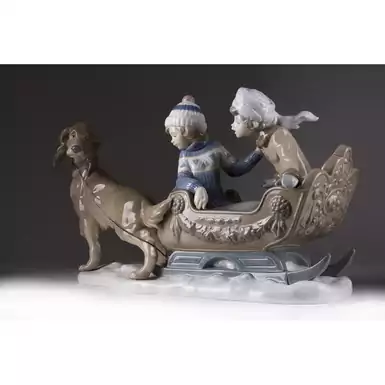 buy a porcelain figurine in a gift shop
