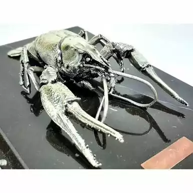 сувенирная фигурка рака покрытая серебром