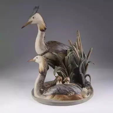 оригінальна порцелянова фігурка сімейства птахів