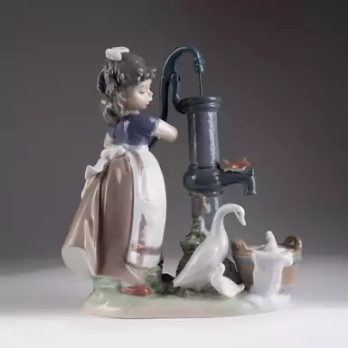 unique porcelain figurine of a girl