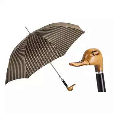 зонт с деревянной ручкой