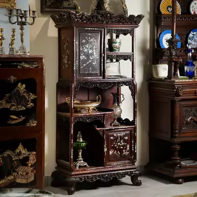 антикварный шкаф из дерева asia