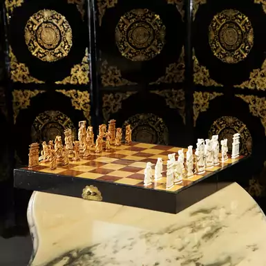 антикварні шахи зі слонової кістки orient
