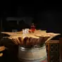 Барный стол из корневища ясеня и винной бочки "Exclusive" (диаметр 136 см)