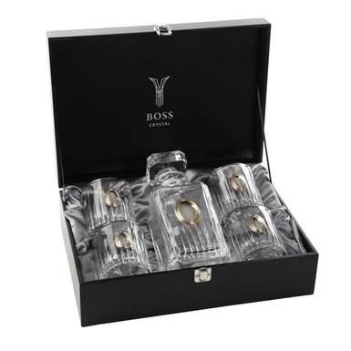 Set for whiskey and water "Harmony" with gold from BOSS CRYSTAL