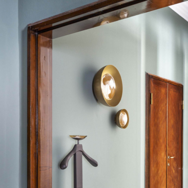 wall sconce with brass