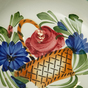 декоративная тарелка с цветами