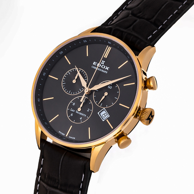 елегантний годинник чорно золотий