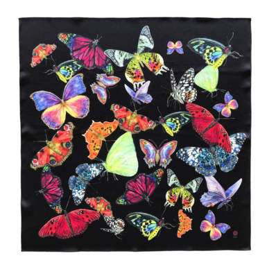 шелковый платок бабочки 