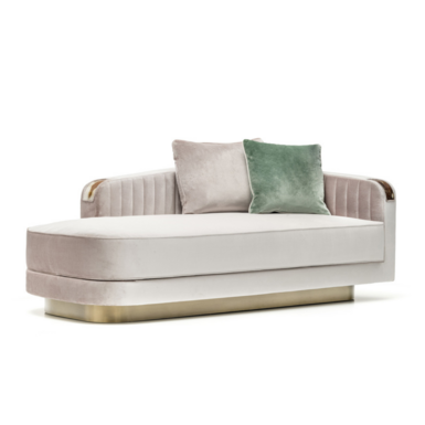 chaise longue with armrests