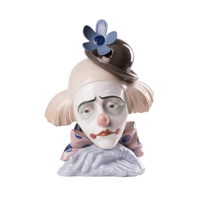 Бюст клоуна "Pensive clown" з порцеляни від Lladro