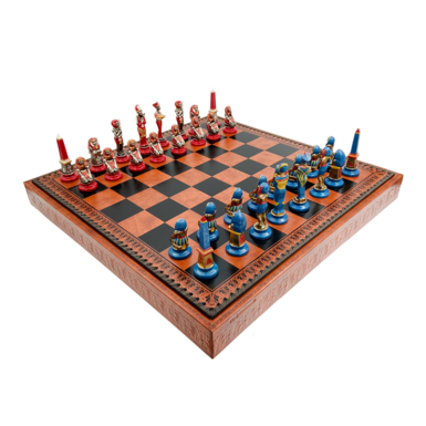 chess with metal pieces