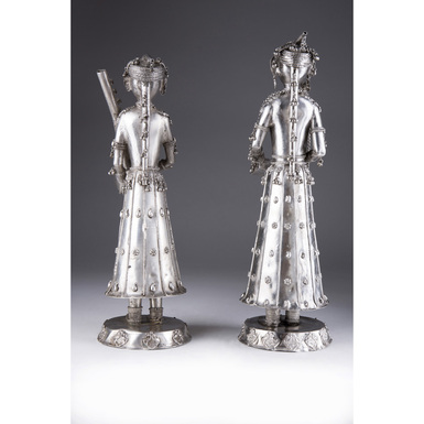 original figurines of girls from silver