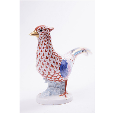 figurine of a pheasant in bright colors