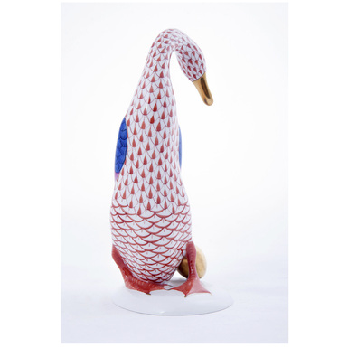 porcelain figurine of a goose in a gift shop