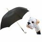 Umbrella with brass handle "White Boxer" by Pasotti