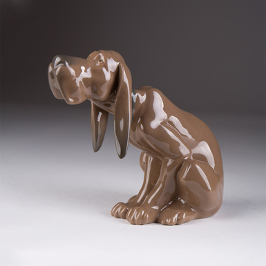 фарфоровая статуэтка собака бигль