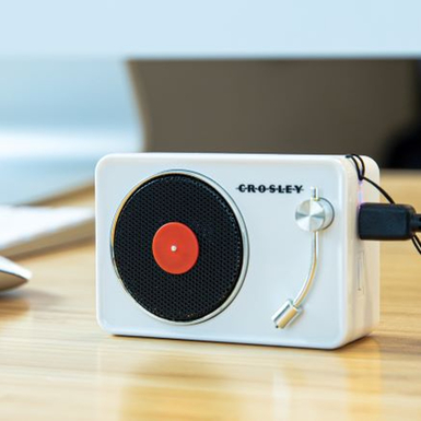 Програвач Crosley Mini Turntable Bluetooth Speaker - White