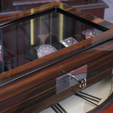 watch box with transparent lid