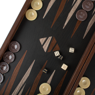 Backgammon brown with black lux