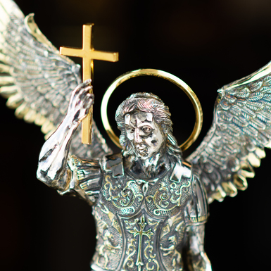 Stone of Maslav origin in the statuette "St. Michael the Archangel"