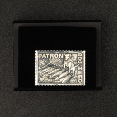 брошка у вигляді марки зі срібла купити на подарунок