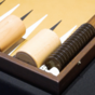 wow video Gift backgammon with ostrich skin from Manopoulos