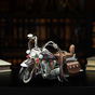 Metal model of a motorcycle