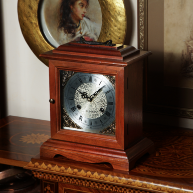 Wooden table clock