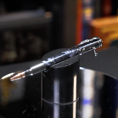 wow video Ballpoint pen "Blue cartridge" from Kaminskiy Studio