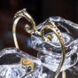 wow video Crystal Whiskey Decanters with Gold Plated Brass by Cre Art