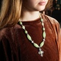 Necklace made of green onyx and czech glass