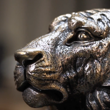 wow video Бронзовая скульптура "Tiger"