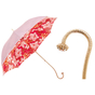 Women's cane umbrella "Orchidea Rosa" by Pasotti