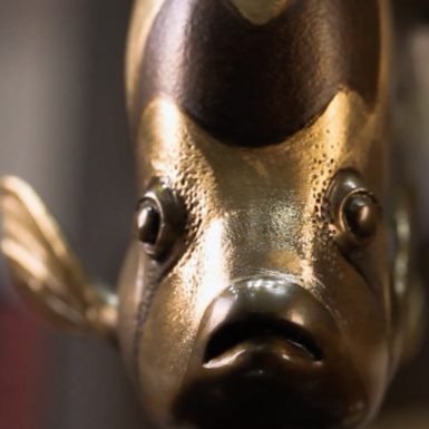 wow video Скульптура "Золотая рыбка" от Андрея Васильченко