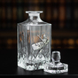 Whiskey decanter with silver elements
