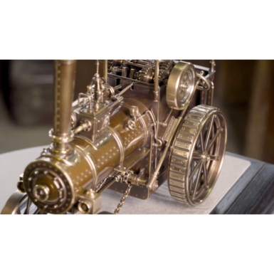 wow video Steampunk locomobile figurine by Yuriy Surgan
