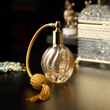 perfume bottle with atomizer photo
