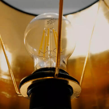 wow video Настольная лампа "Кларнет" (золото)