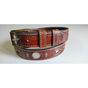 Viking leather handmade belt "Mixcoatl" photo