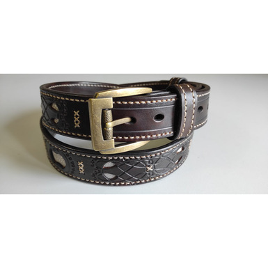Viking leather handmade belt "Heimdall" photo