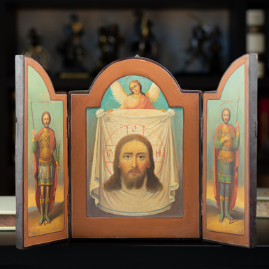 Buy an antique triptych of Jesus Christ