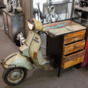 dresser with scooter photo