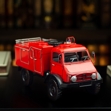Vintage fire truck model photo