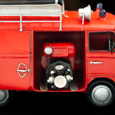 Model of a fire engine from Nitsche's photo