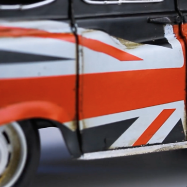 wow video Металева модель Austin Taxi FX4 1966 від Nitsche (виготовлено у ретро стилі)