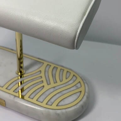 wow video Stand for 2 "Caroline" watches with marble base by Michel Maloch