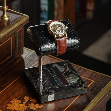 watch stand in branded packaging photo