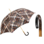 Umbrella cane "Tartan with Flowers" with wooden handle by Pasotti photo