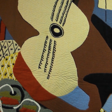 wow video Tapestry "Mandolin and Guitar (Pablo Picasso)" by Jules Pansu